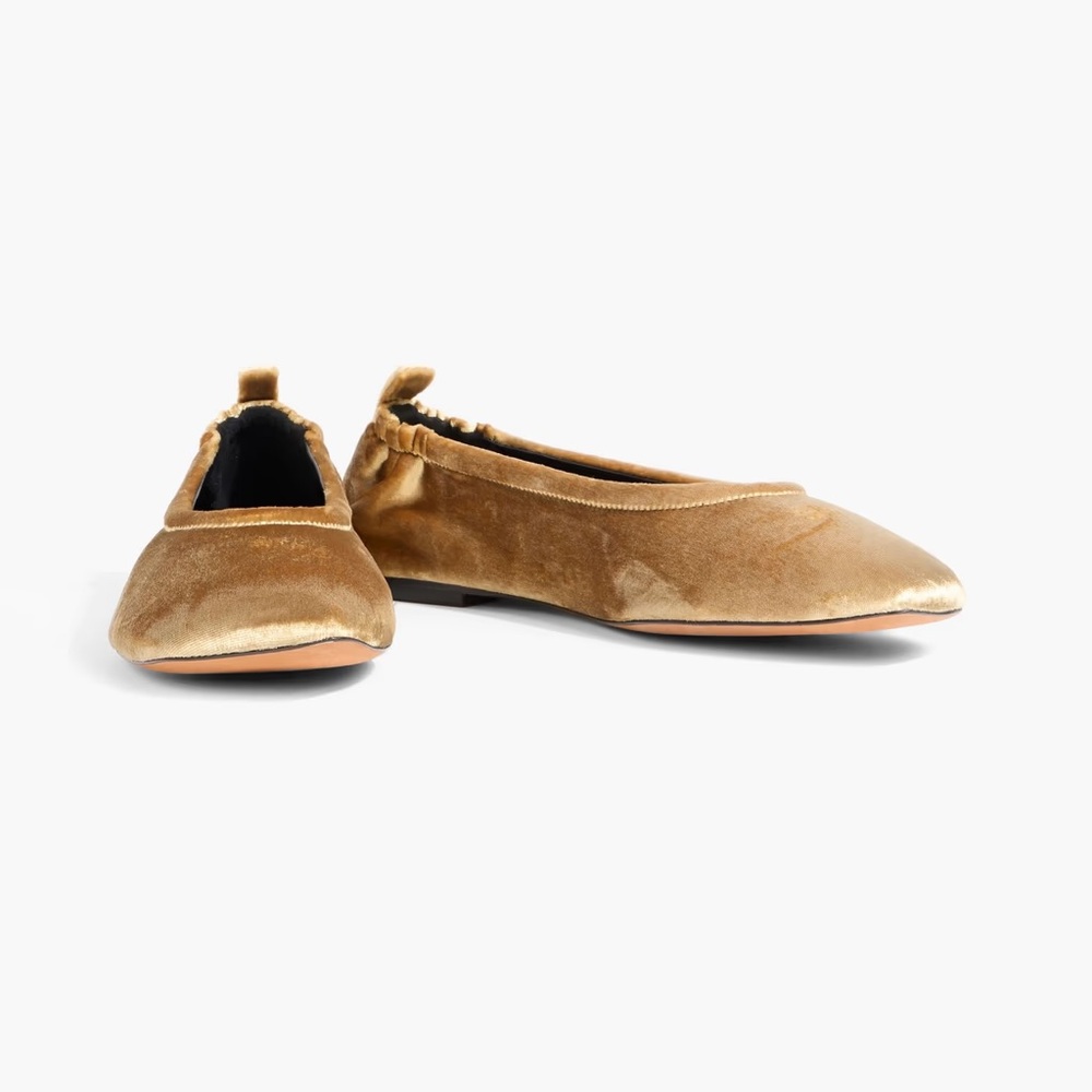 Phillip Lim 3.1 Stretch Back Ballet velvet gold Flats size 39 - Picture 3 of 12